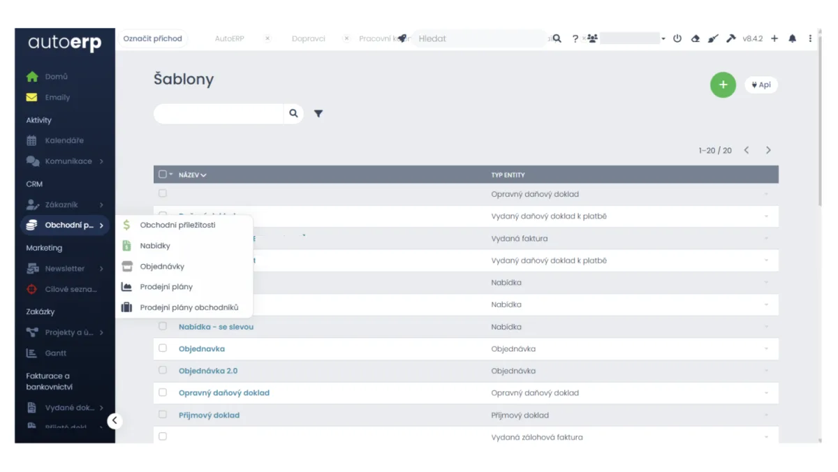 Klíčové funkce systému