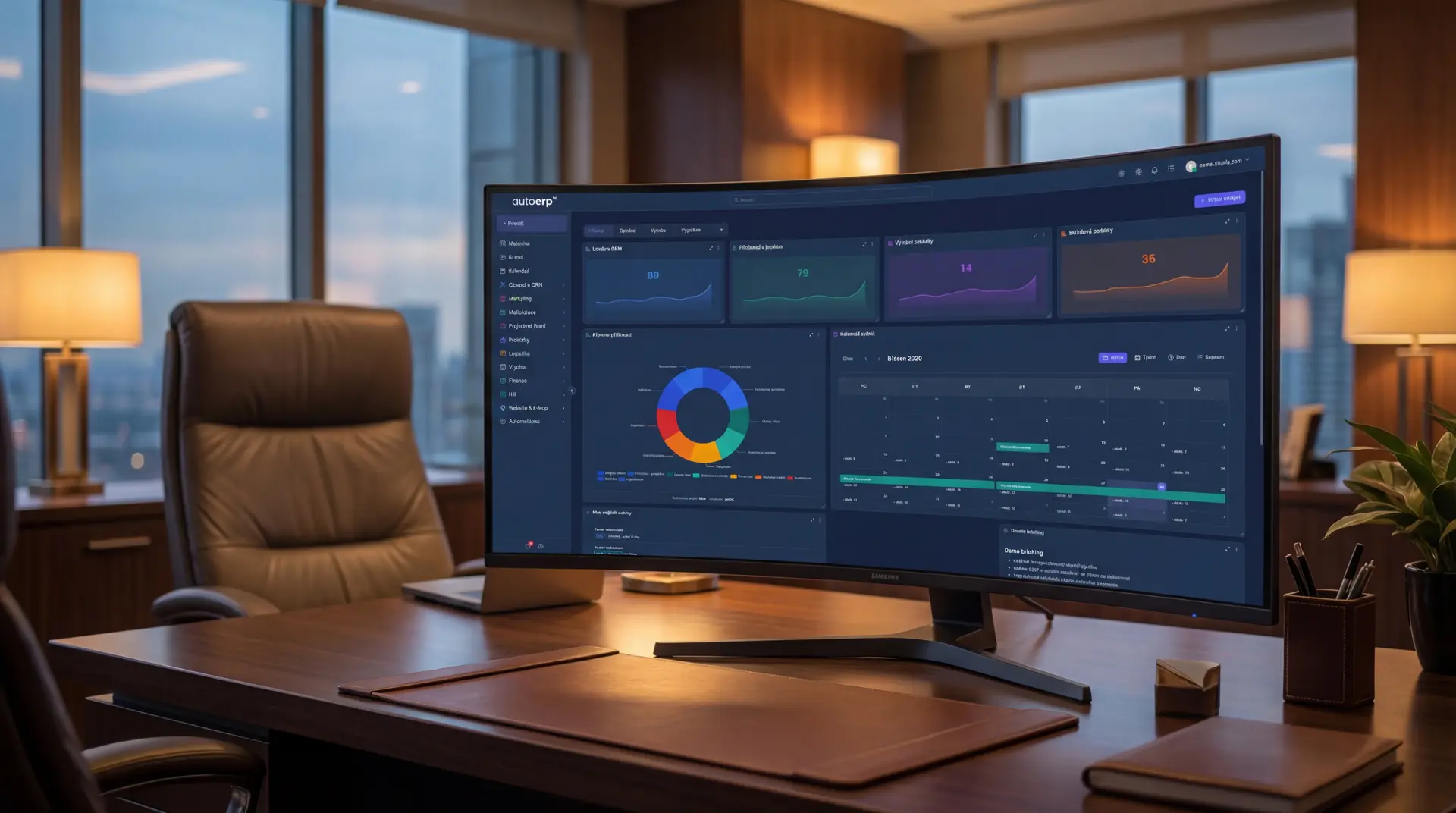 AutoERP - ERP systém dashboard