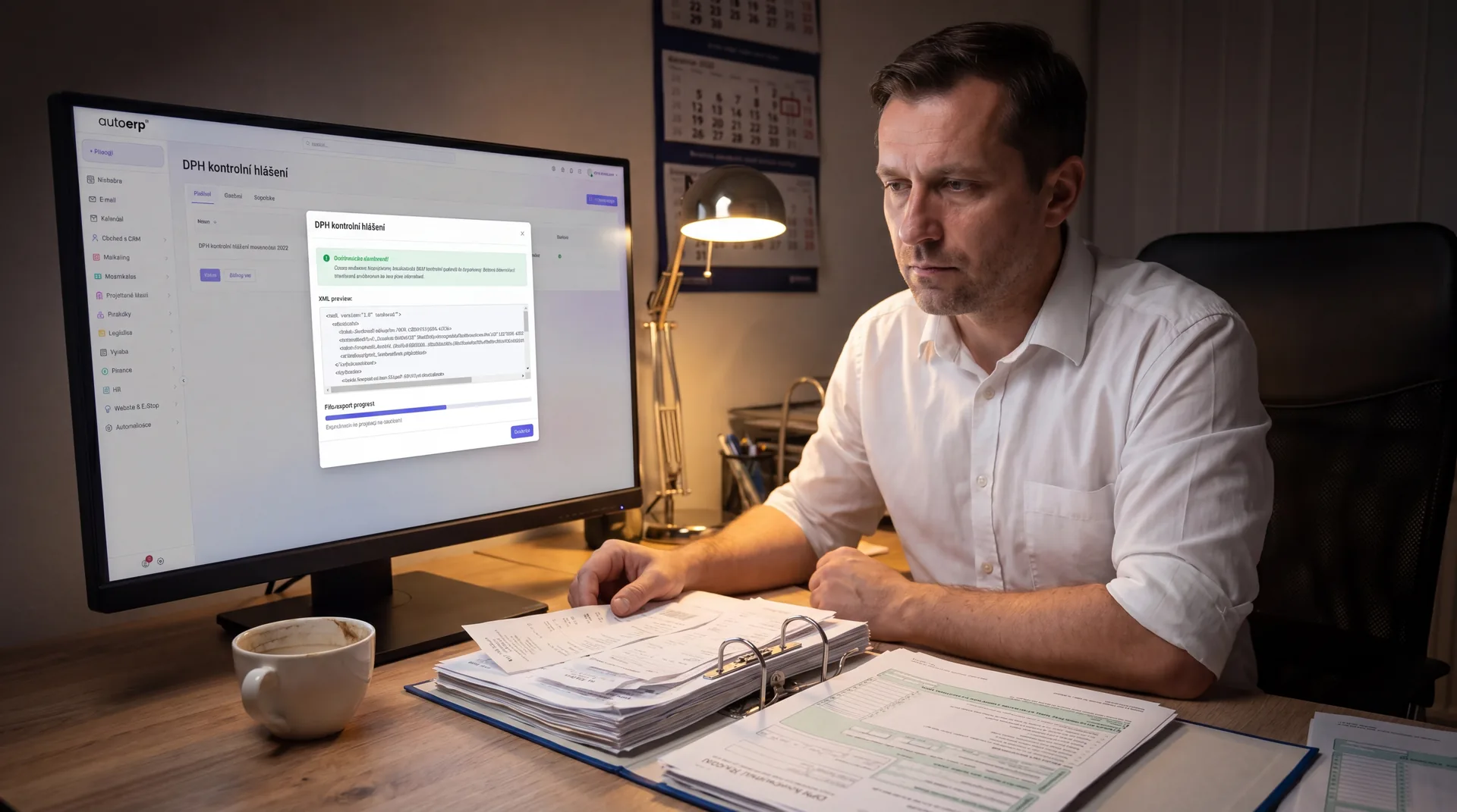 Generátor kontrolního hlášení DPH — náhled vygenerovaného XML