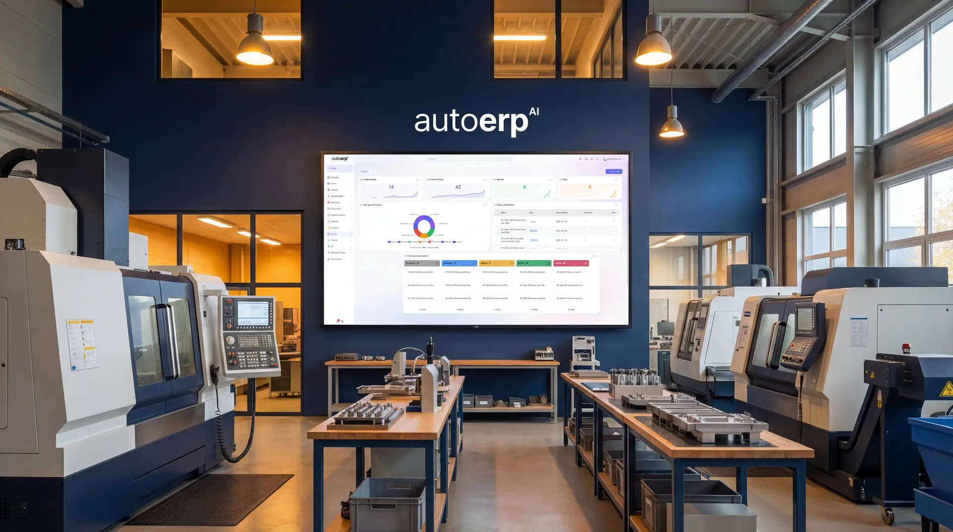 AutoERP - Výrobní systém dashboard