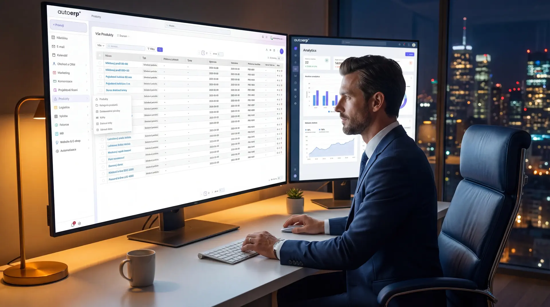 AutoERP pokročilé filtrování a třídění dat