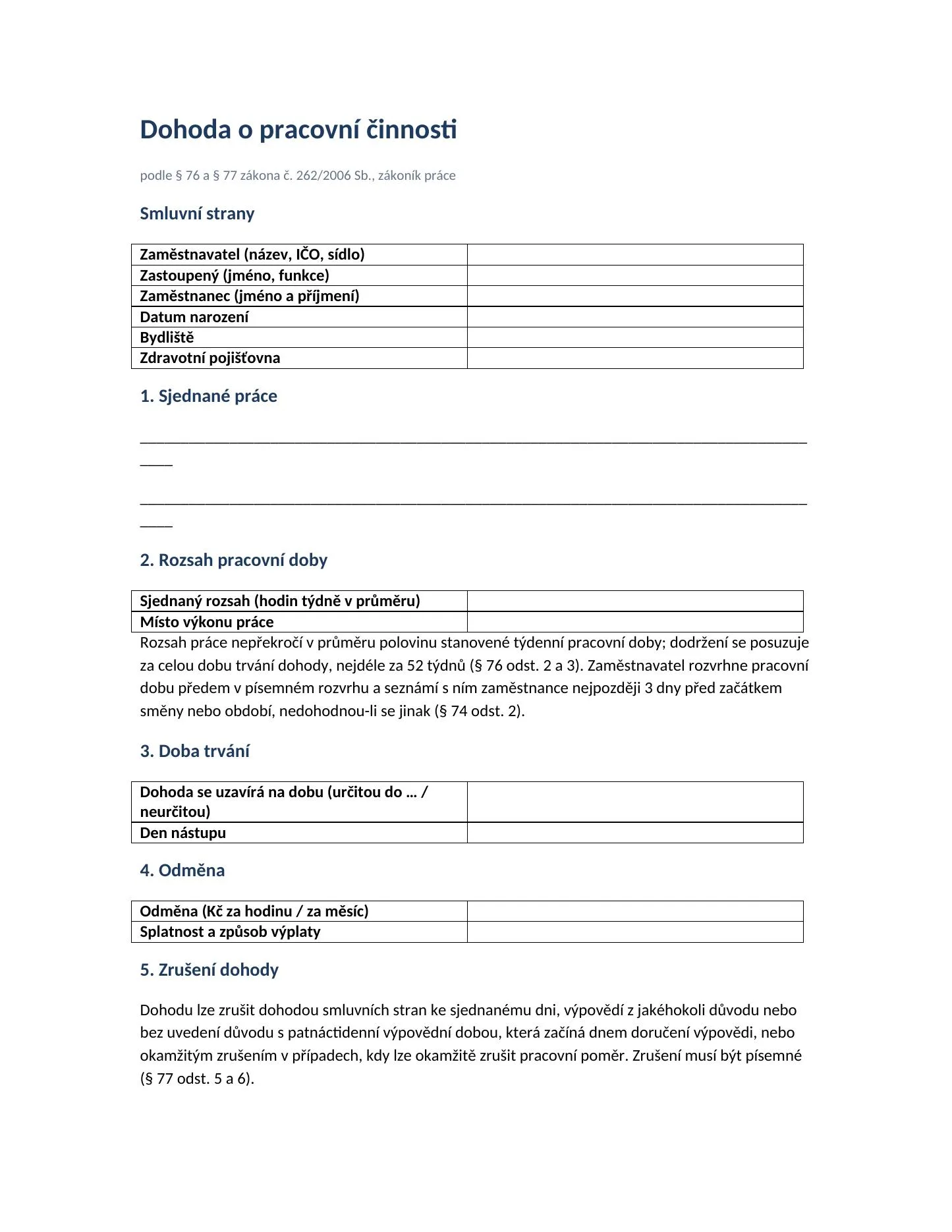 Word šablona — ihned ke stažení